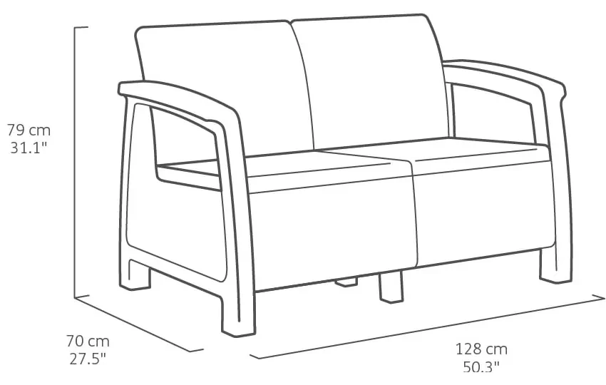 Set mobilier de grădină cu canapea Keter Corfu