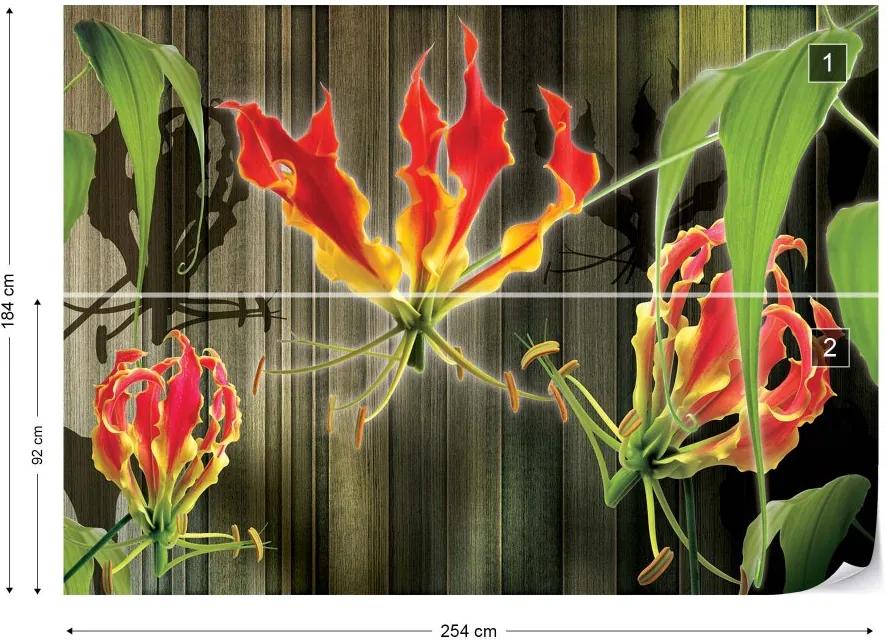GLIX Fototapet - Floral Design Vliesová tapeta  - 254x184 cm