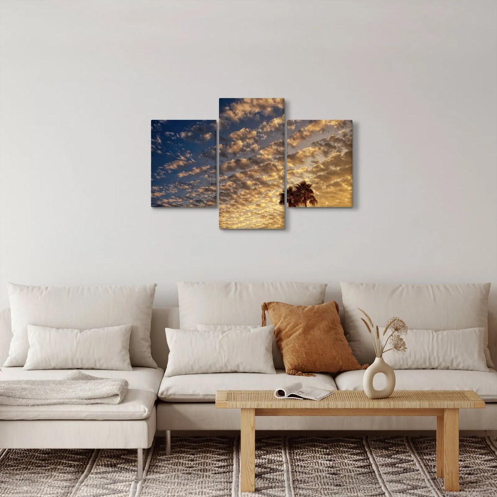 Tablou - Palmieri între nori (90x60 cm)