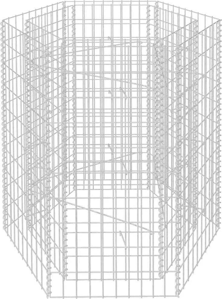 vidaXL Strat înălțat gabion hexagonal, 100 x 90 x 100 cm