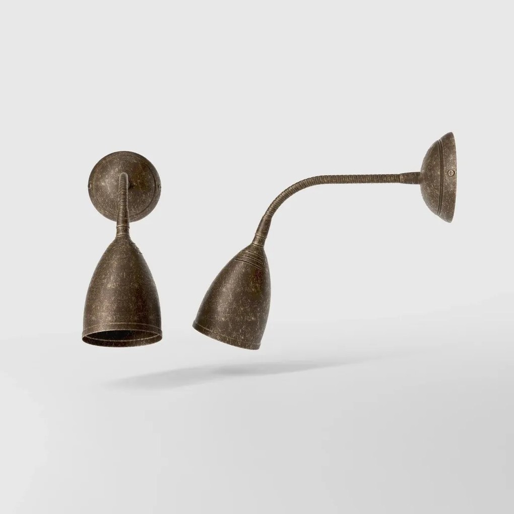 Aplica de perete din alama cu spot si brat flexibil Stoccolma