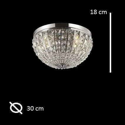 Plafonier cristal Venezian diam. 30 cm CALYPSO PL4 066400