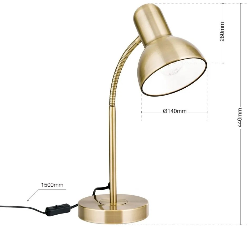 Veioza/Lampa de birou reglabila NEMO alama antique