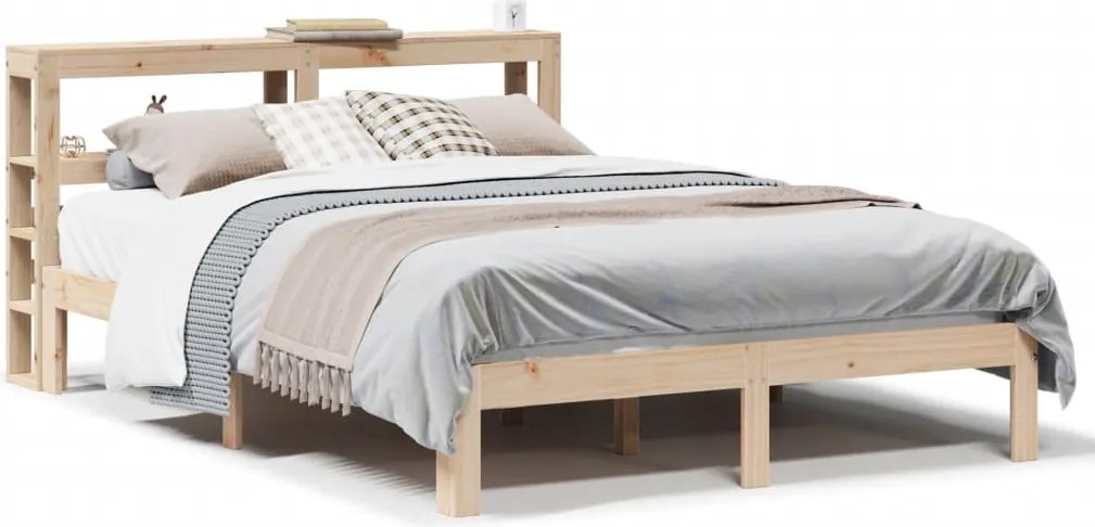 vidaXL Cadru de pat cu tăblie, 120x200 cm, lemn masiv de pin