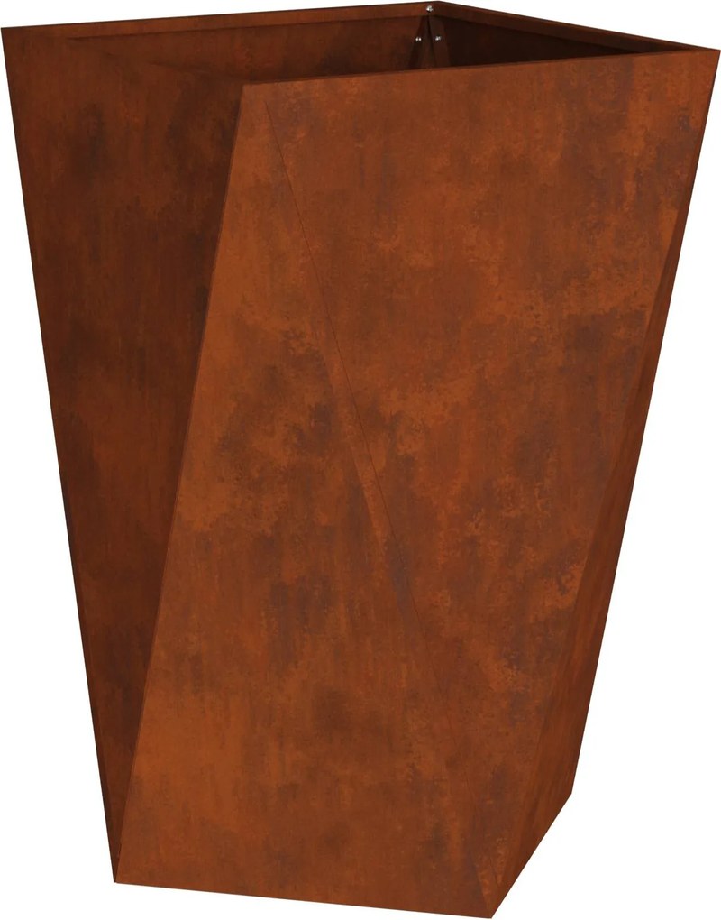 vidaXL Jardinieră Ruginit 50 x 50 x 75 cm Oțel rezistent de intemperii