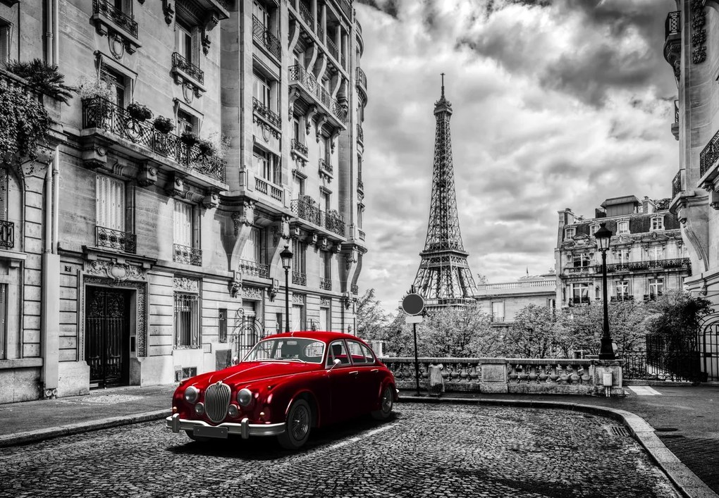 Fototapet - Pe o stradă în Paris (147x102 cm)