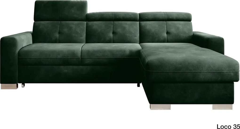 Colțar lemn masiv Extensibil Fiona 247x176cm Ladă Depozitare Personalizabil - Loco 04