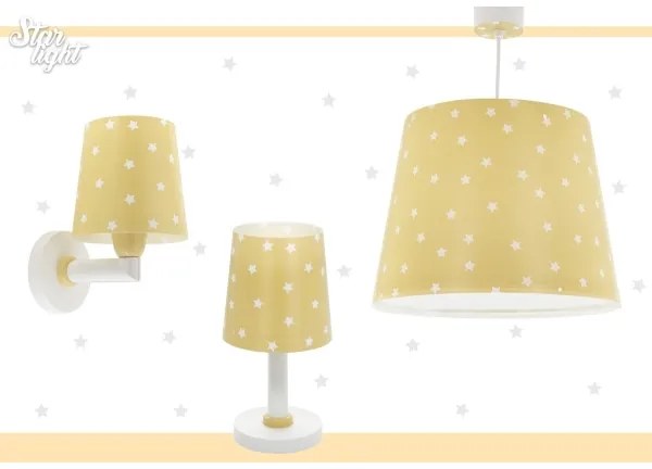 Lustră pentru copii STAR LIGHT 1xE27/60W/230V galbenă Dalber 82212A