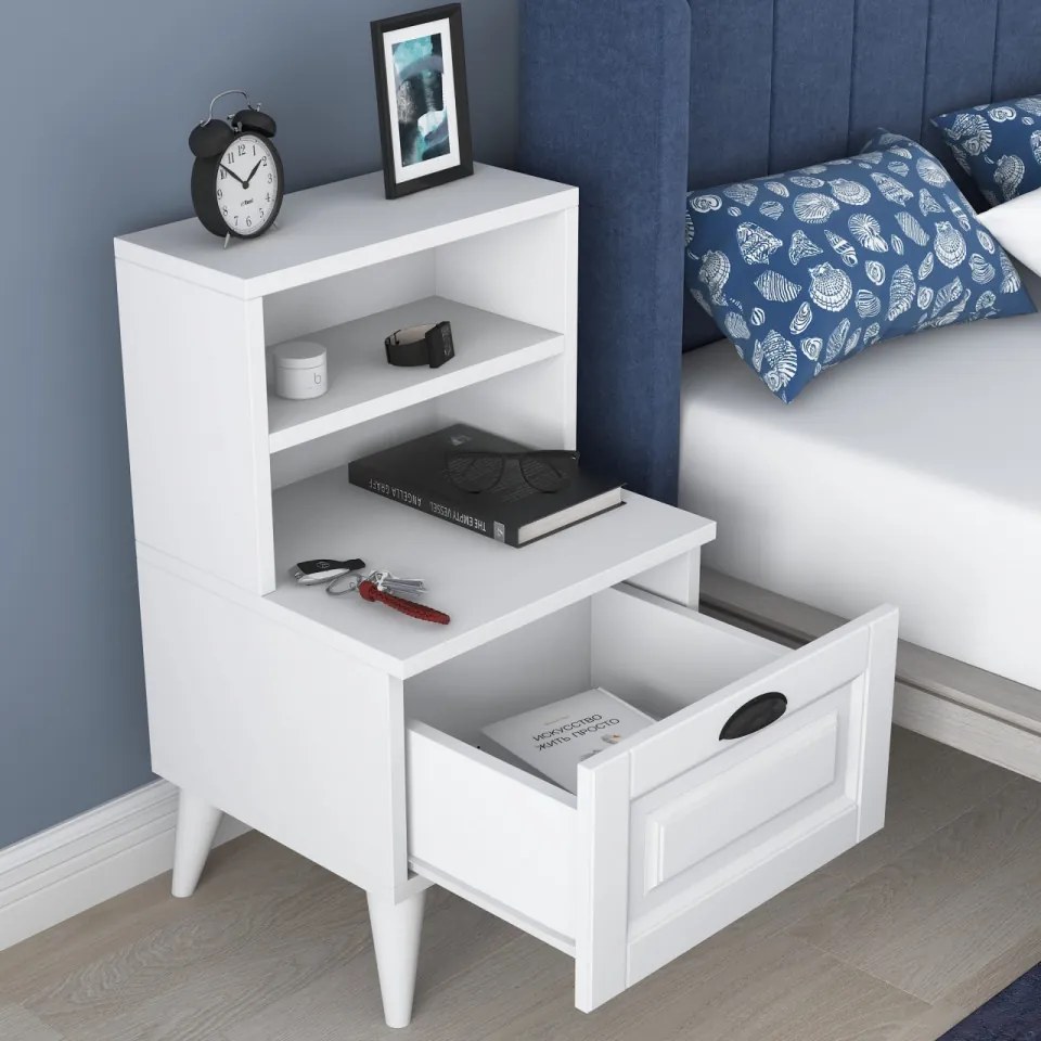 Noptiera BD105 - 2030, Alb