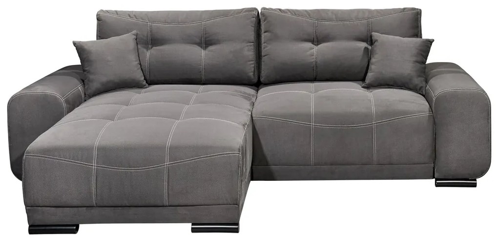 Coltar extensibil, Alvi, cu sezlong interschimbabil, 267 x 91 x 185 cm, antracit