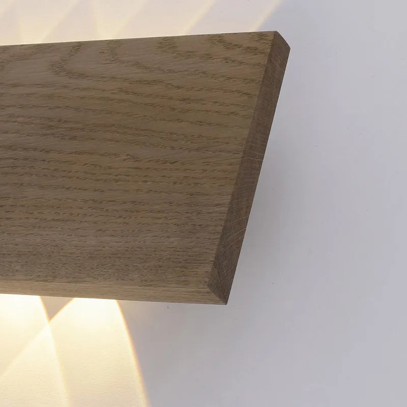 Aplică rustică din lemn 32 cm inclusiv LED 6 lumini - Ajdin