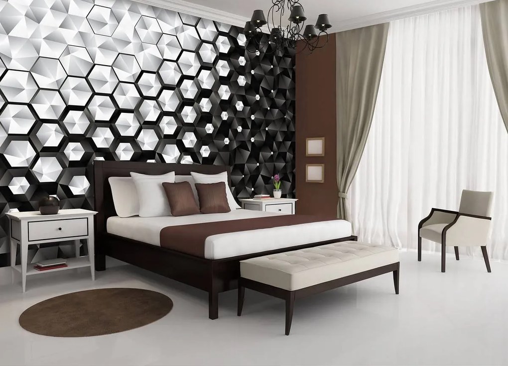 Fototapet - 3D  hexagon (152,5x104 cm)