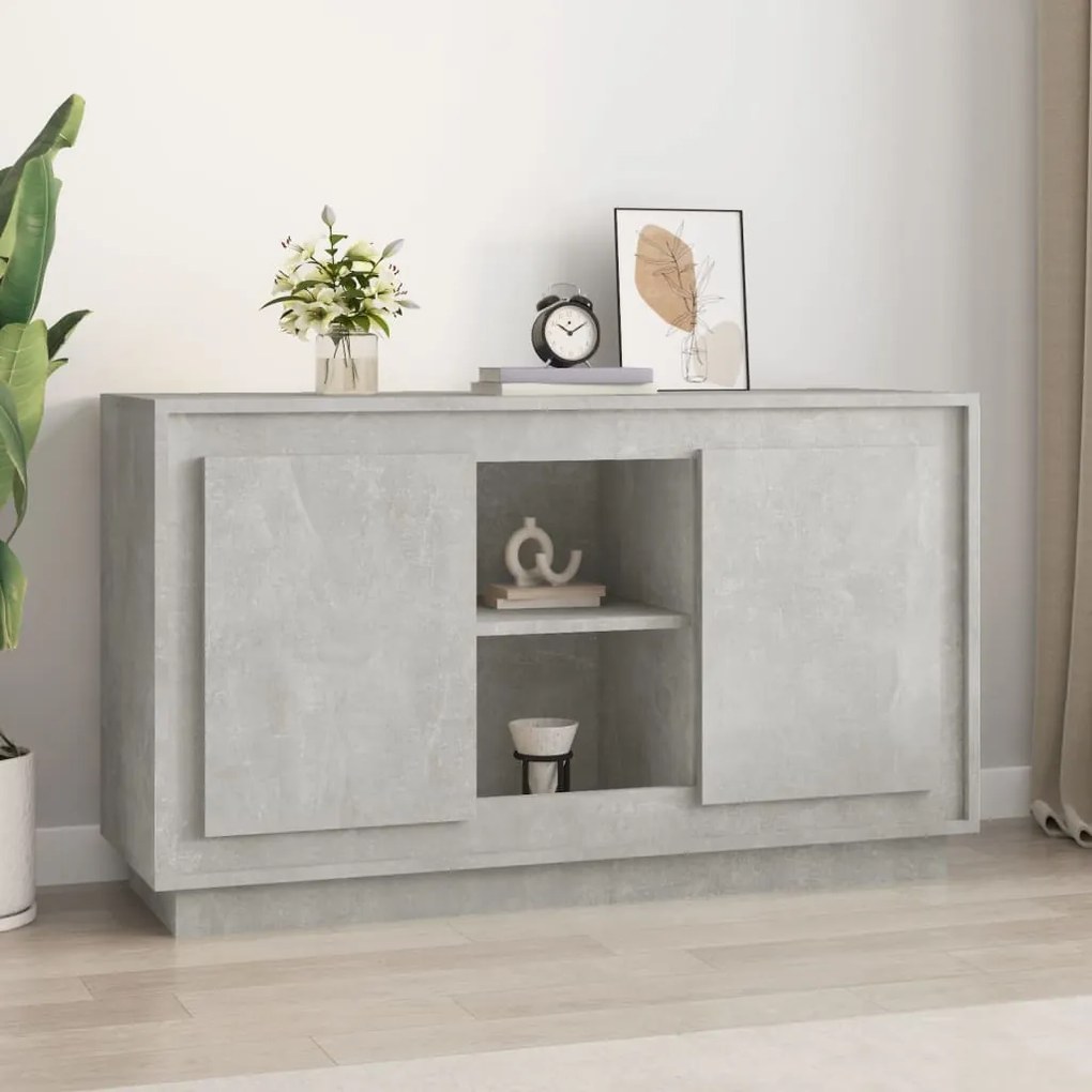 vidaXL Dulap, gri beton, 102x35x60 cm, lemn prelucrat