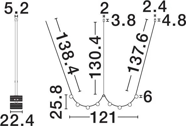 Lustra LED suspendata dimabila design XL LUMA