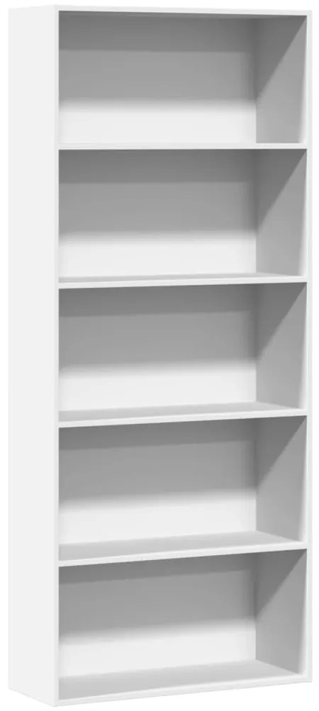 vidaXL Bibliotecă, alb, 80x30x189 cm, lemn prelucrat