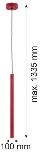 Lustră LED pe cablu RIO LED/4,2W/230V 3000K roșu Argon 8331