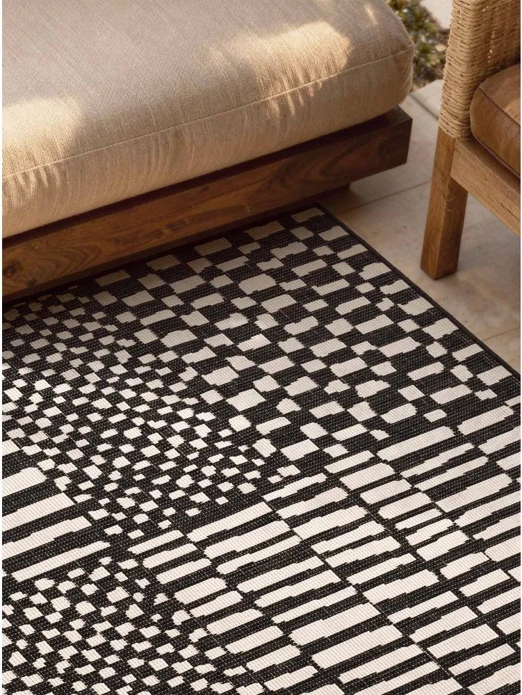 Covor pentru exterior și interior negru/crem 120x170 cm Haringey Barkham – Ted Baker