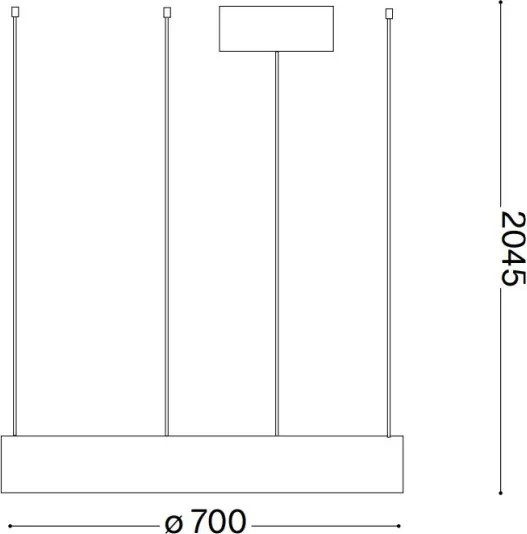 Lustră LED pe cablu Ideal Lux ORACLE LED/35W/230V 3000K d. 70 cm CRI 90 negru