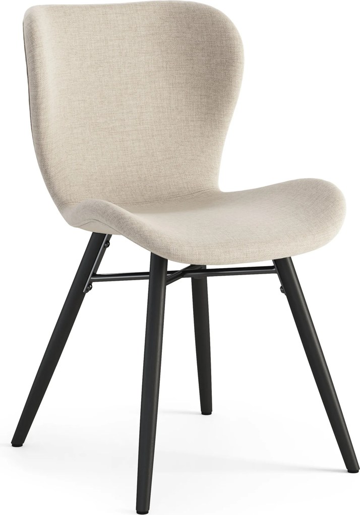 MAZZONI EXPORT ALTEA Bej (țesătură Rio 40) / picioare negre – SCAUN MODERN PENTRU LIVING / SUFRAGERIE / BUCĂTĂRIE / BIROU