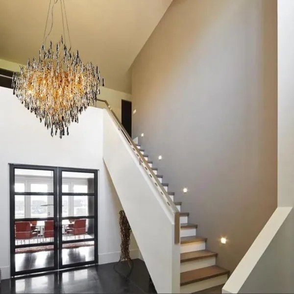 Lustră de cristal pe cablu 12xG9/40W/230V auriu