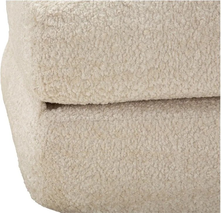 Fotoliu alb extensibil cu tapițerie din țesătură bouclé Faster – Mauro Ferretti