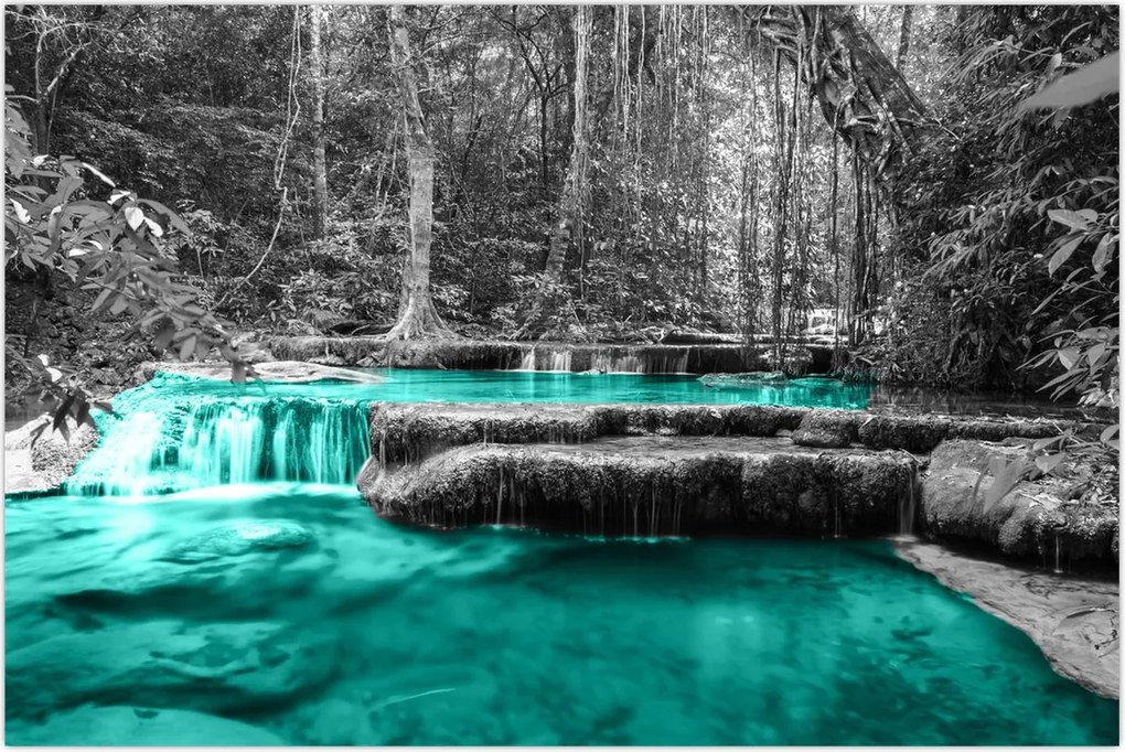 Tablou - Râul de iarnă (90x60 cm)