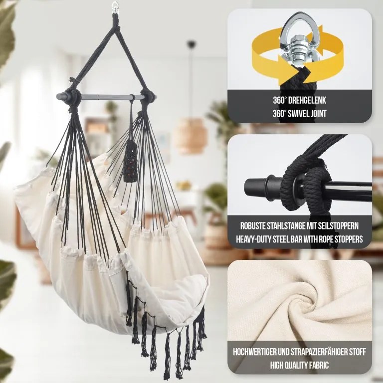 MIADOMODO Balansoar suspendat, bej