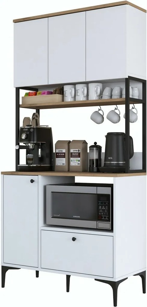 Dulap Jesy Walnut and White