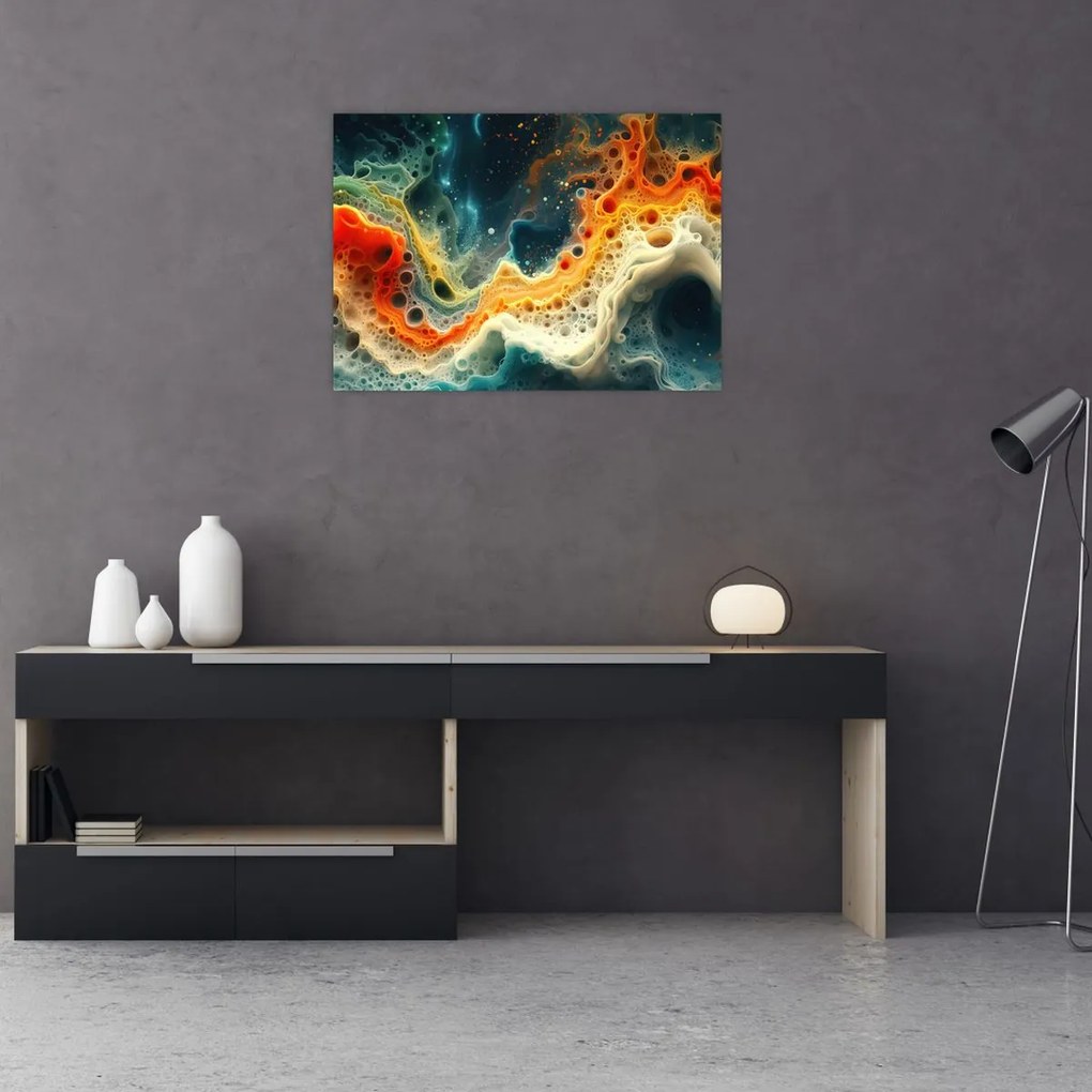 Tablou pe sticlă - Abstracție modernă (70x50 cm)