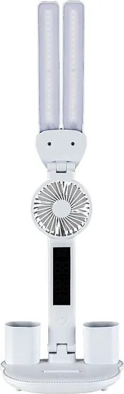 Rabalux 74030 - Lampă de birou LED reglabilă cu ventilator NOVILO LED/7W/5V