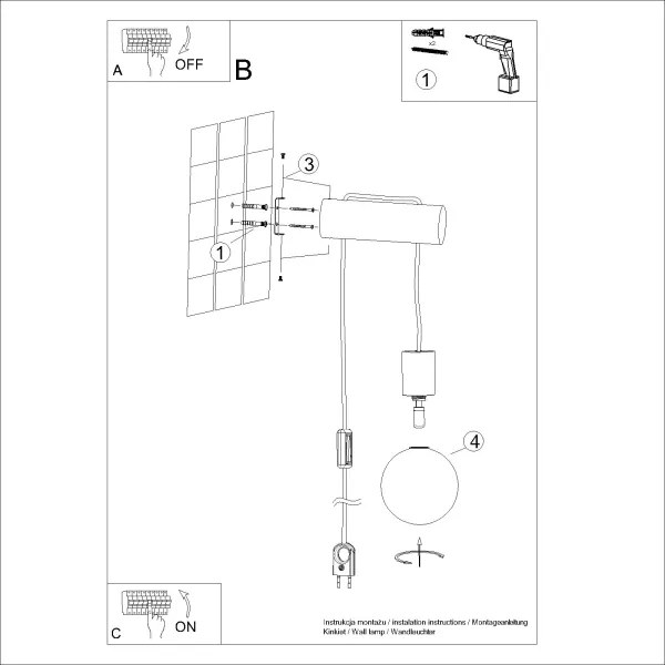 Lampă de perete Sollux SL.1645 NIBMI 1xG9/8W/230V fag