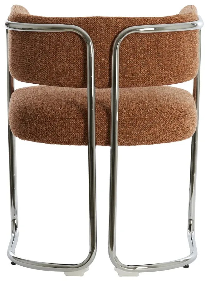 Scaun de sufragerie maro deschis cu cotiere tapițat Adante – Light &amp; Living