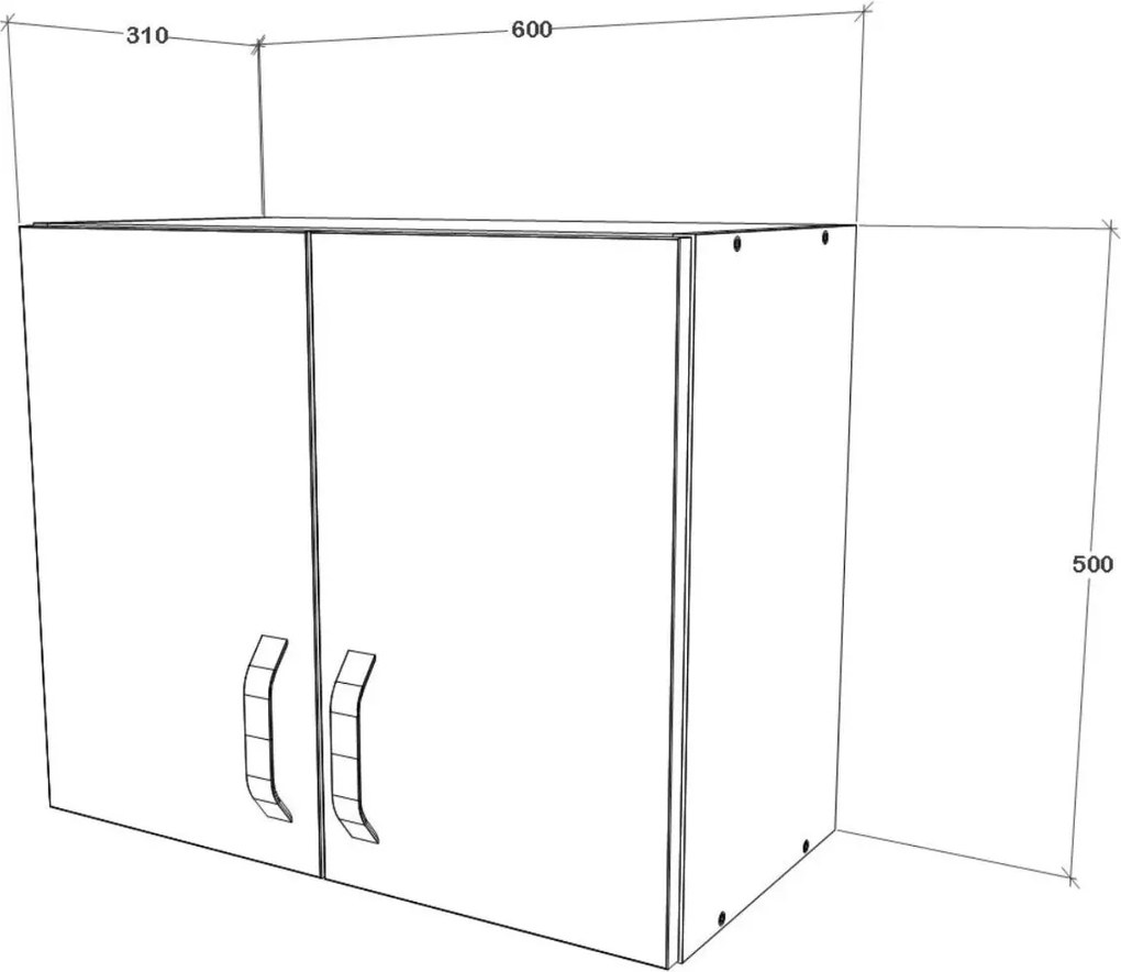 Corp Superior Hota Nevada, Bej Cashmere/Alb, 60 x 31 x 50 cm