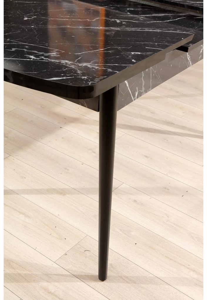 Masă sufragerie Pinava 1 (negru) (pentru 4 persoane). 1093742