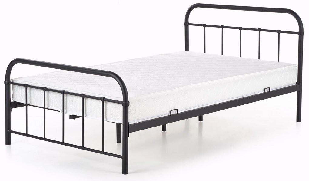 Pat de o persoană 120 cm Lashell 120 (fără saltea) (negru). 1039456