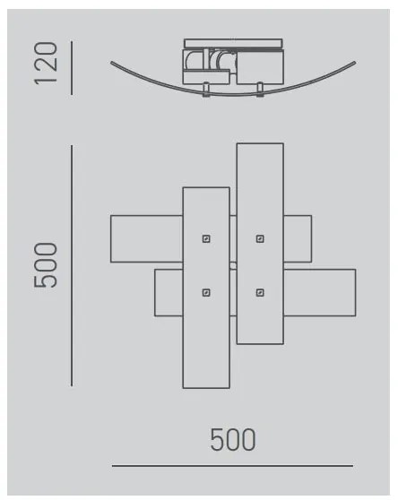 Plafonieră Gea Luce LARA P M arg LARA 2xE27/52W/230V argintiu