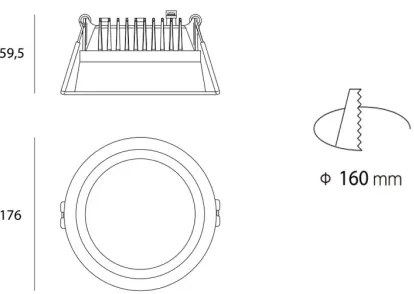 Corp de iluminat LED încastrat pentru baie ZETA LED/25W/230V 3000K IP44 LED2