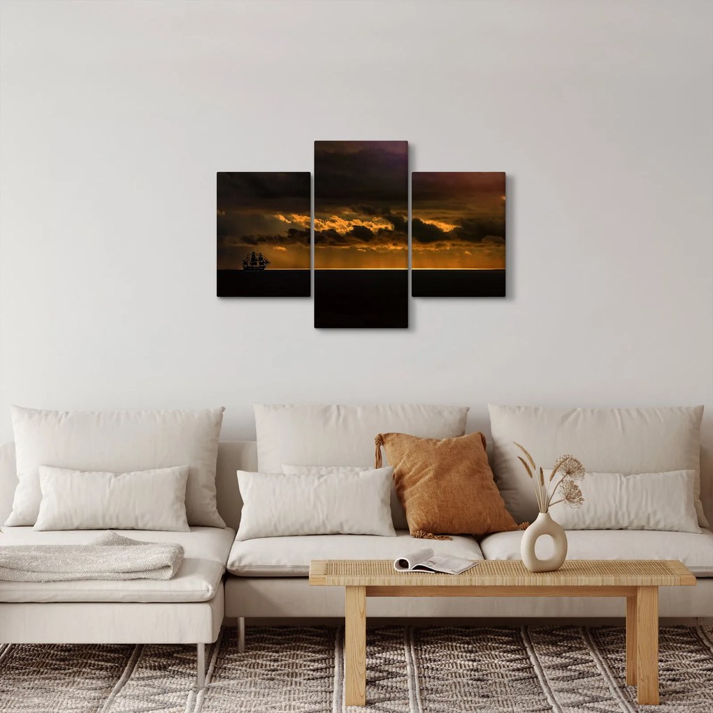 Tablou unei vele în apus de soare (90x60 cm)
