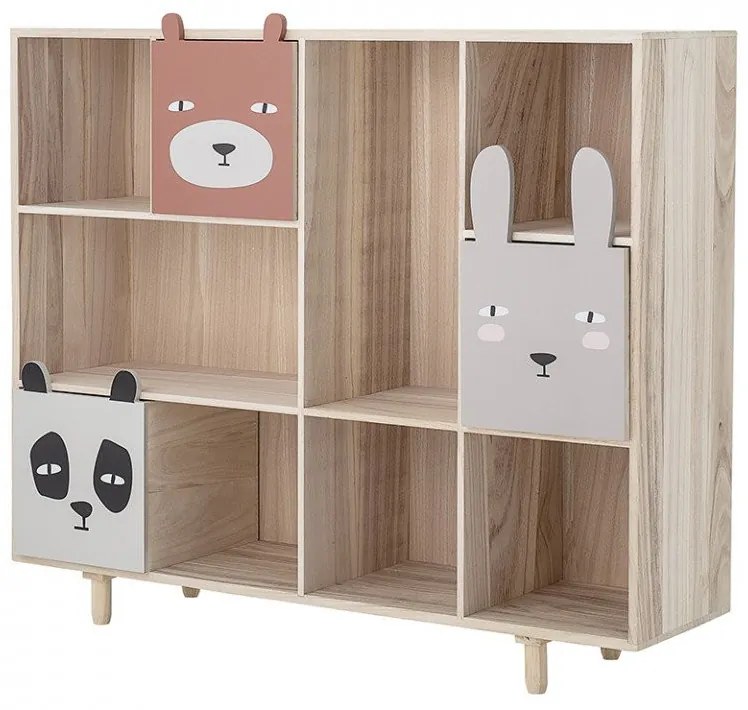 Biblioteca multicolora din lemn si MDF 94 cm Zoo Bloomingville Mini