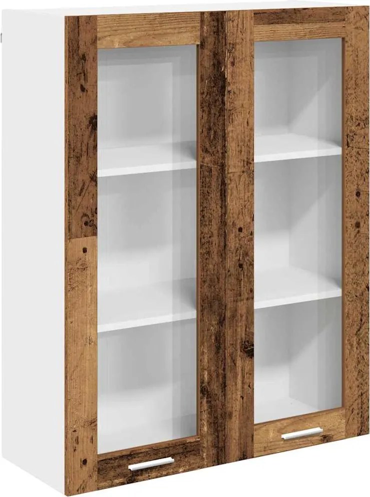 vidaXL Dulap suspendat Lemn vechi 80 x 31 x 100 cm Lemn compozit