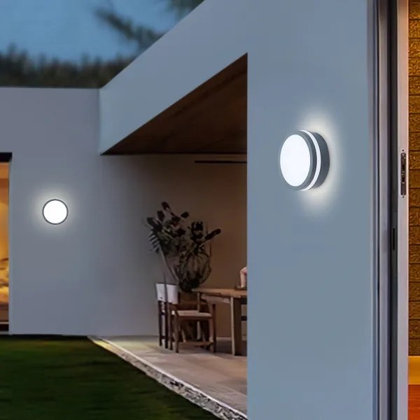 Brilagi - Aplica LED de exterior cu senzor BENE LED/18W/230V Ø22 cm IP54