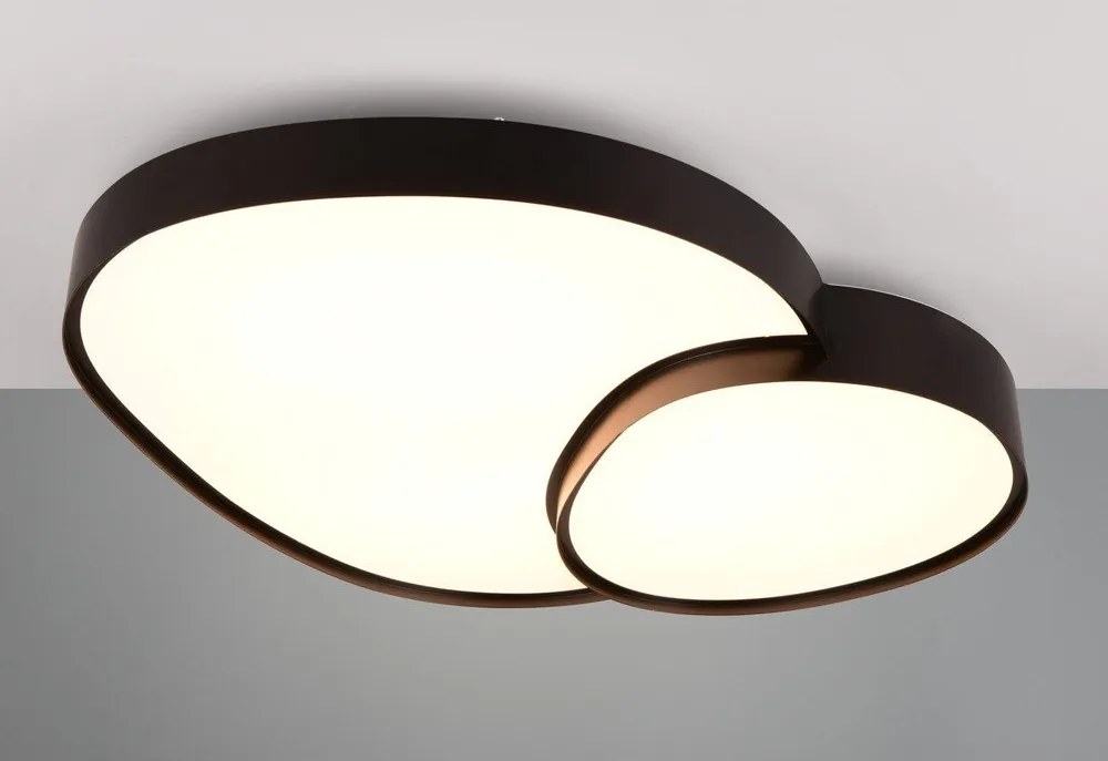 Plafonieră neagră LED 63.5x77 cm Rise – Trio