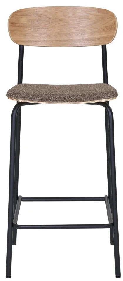 Taburet de bar Estepona, maro, picioare negre