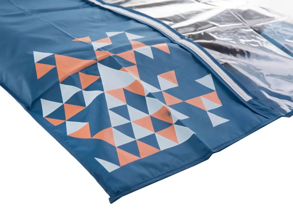 Husa depozitare haine cu fermoar 60 x 45 x 30cm, albastru