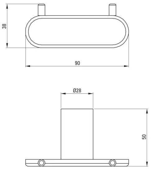 Deante ADR_0121 - Cârlig de perete ROUND crom lucios
