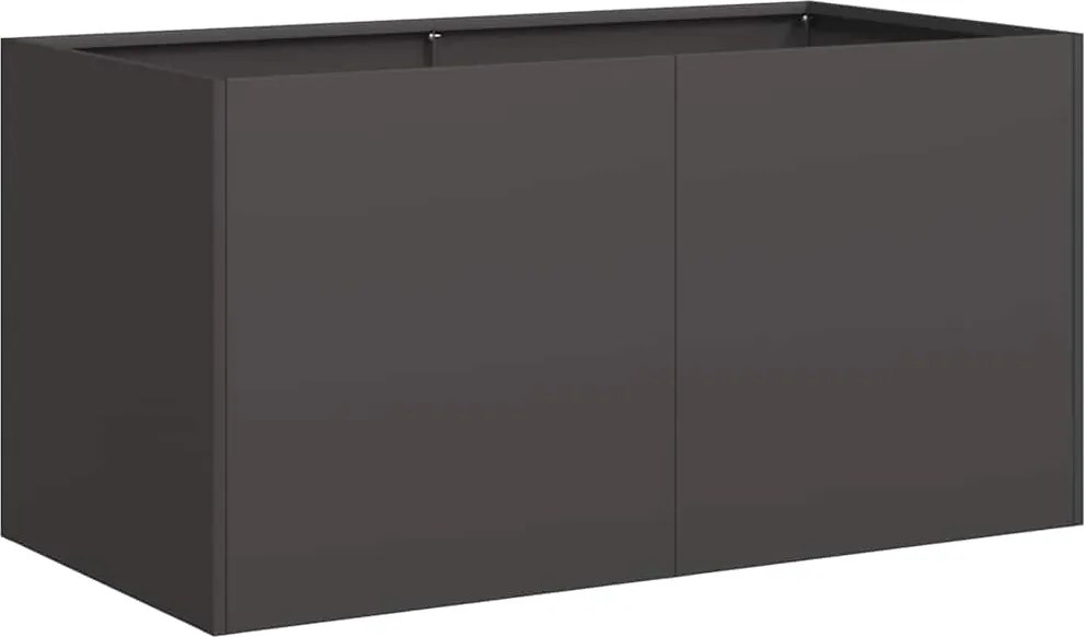 vidaXL Jardinier negru 80x40x40 cm Oțel laminat la rece
