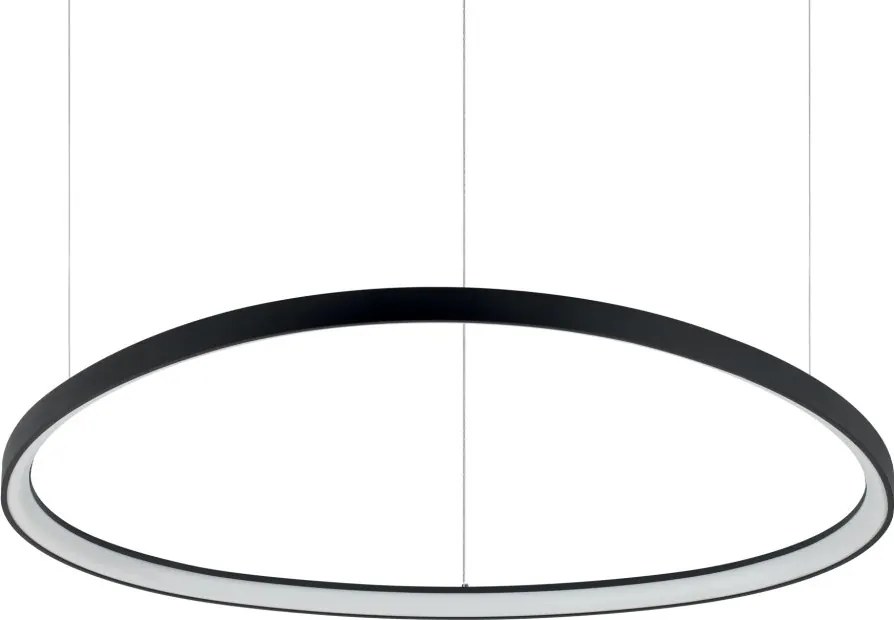 Lustra LED suspendata design circular GEMINI SP D105 ON-OFF NERO 4000K