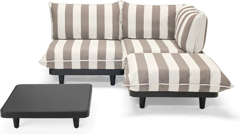 Set de grădină Paletti Medium cu masă, culori multiple - Fatboy Culoare: cacao dungat (adevărat)