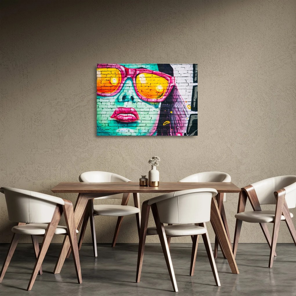 Tablou pe sticlă - Graffiti (70x50 cm)