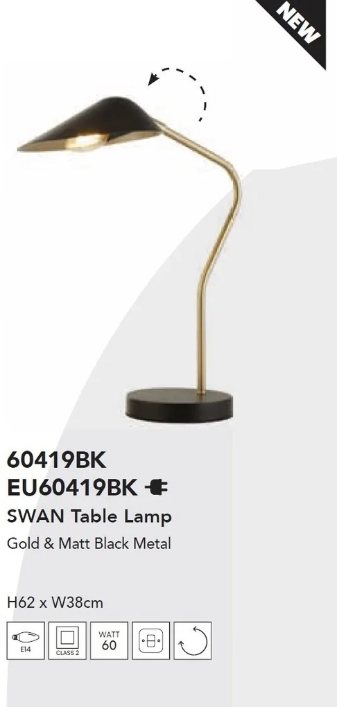 Veioza/Lampa de masa design decorativ Swan